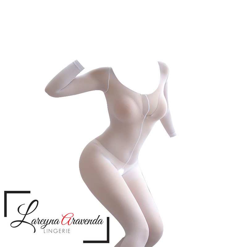 Lareyna Aravenda Lingerie Seamless Body Stocking Jaring Halus Lengan Panjang LG265