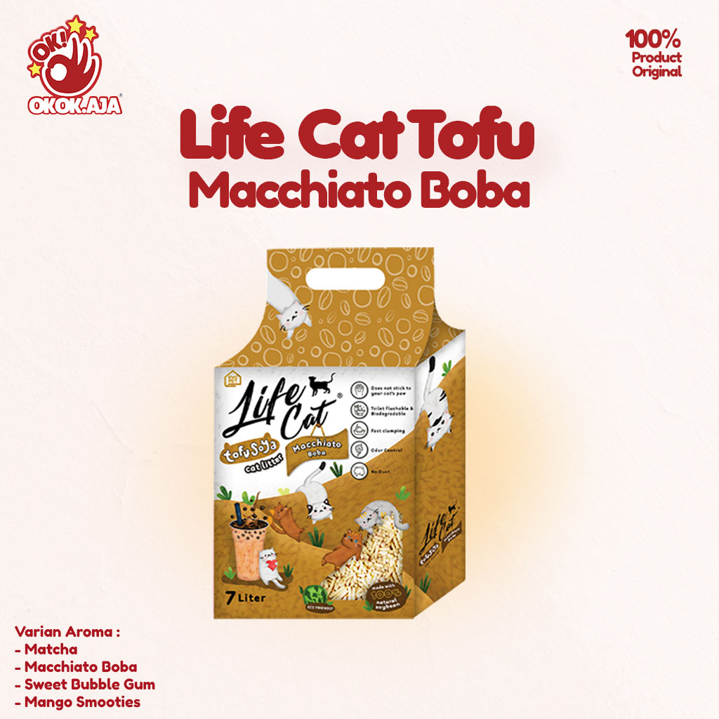 Pasir Kucing Gumpal Wangi LIFE CAT Tofu 7 Liter - Cat Litter murah