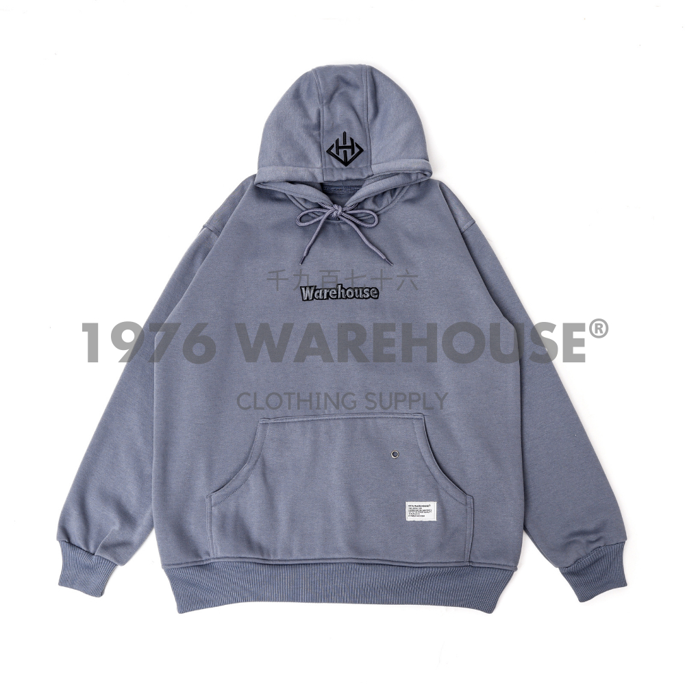 Warehouse Hoodie Jumper Unisex Tebal Gramasi 280 Premium Full Bordir Timbul 3D M - XXL