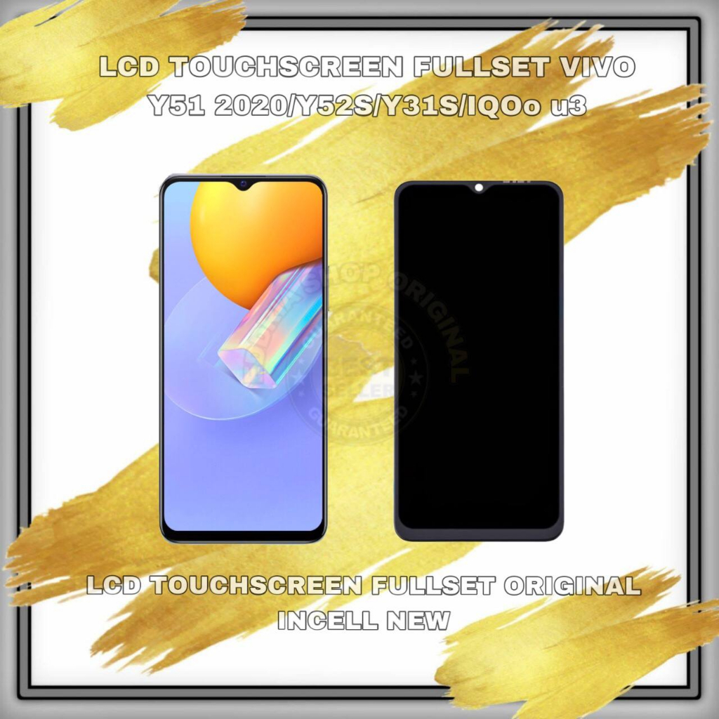 Lcd Touchscreen Vivo Y51 2020/Y52S/Y31S/IQOO U3 Black Incell Fullset Original New