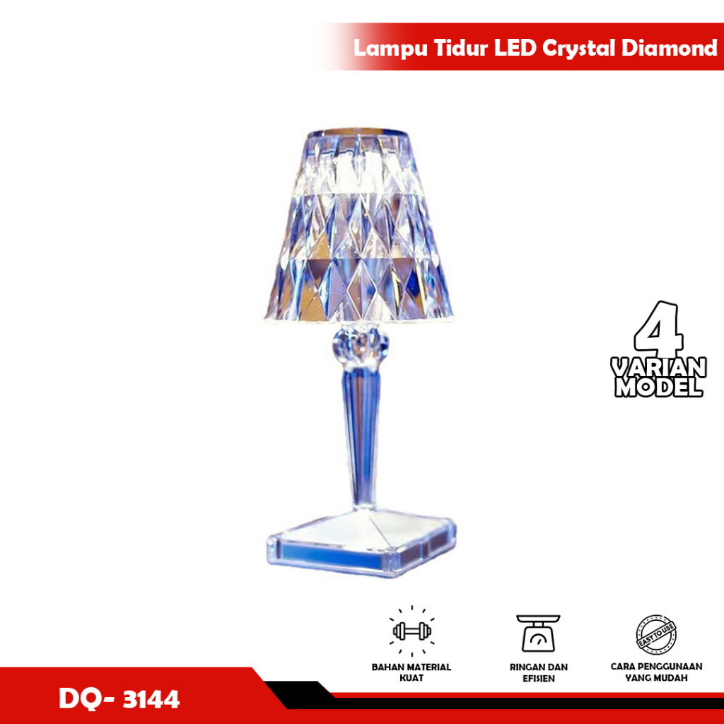 Lampu Crystal Meja / Lampu Hias Aesthetic Diamond Mewah - YOYOSOO