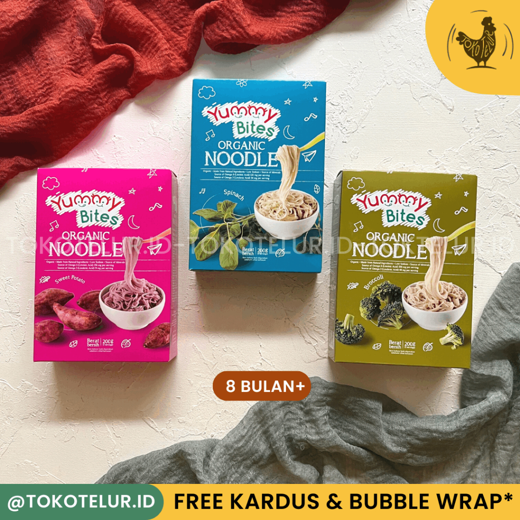 YUMMY BITES - Organic Noodle / Mie Bayi Organik / MPASI / Mie Sehat