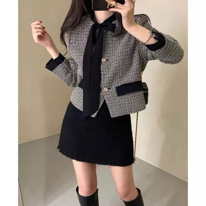 XIENNA BLAZER TWEED KOREAN LOOK