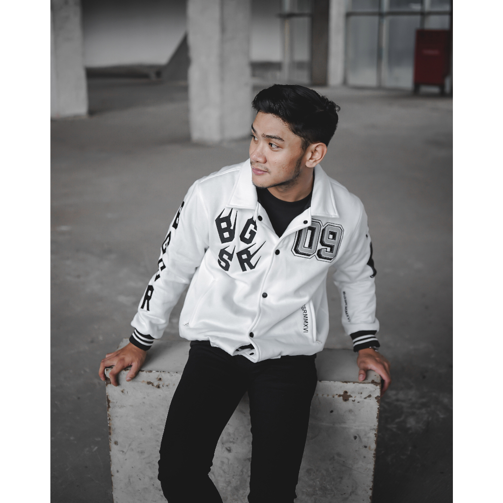 Jaket Varsity Jacket Windbreaker Bordir Tebal Full Cotton Adem Fixel BGSR