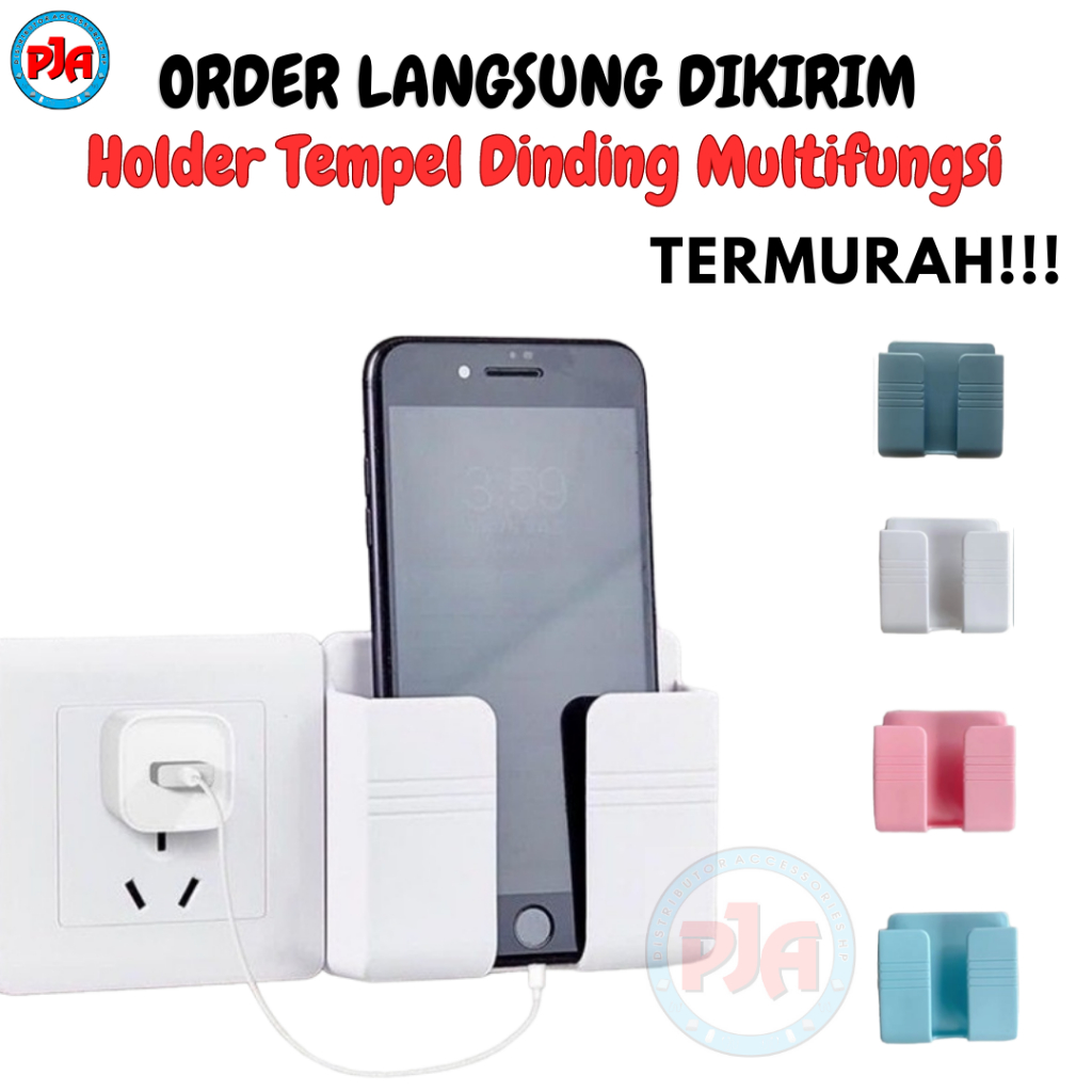 RAK Holder Gantung Tempel Phone Holder Charger Multifungsi Murah Pandawajayaacc