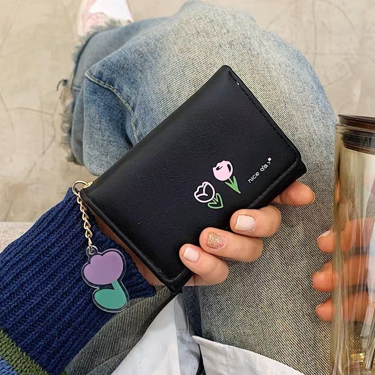 DOMPET LIPAT WANITA DOMPET MINI DOMPET WANITA A89 MOTIF BUNGA LUCU FASHION WALLET MALLSHOP