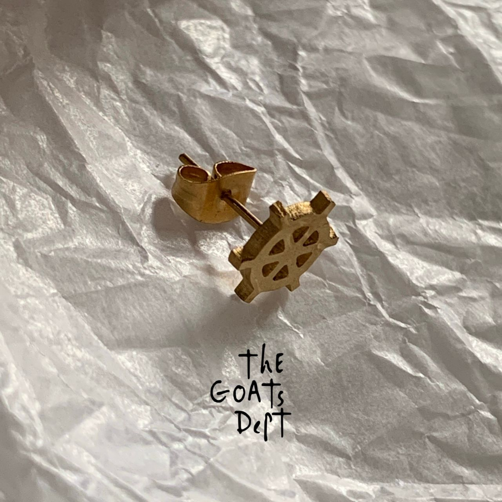 The Goats Dept - One Piece Steer Wheel Gold Earring Original / tgd719 anting model emas tusuk model 