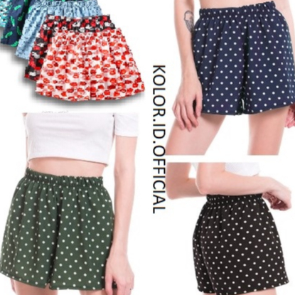 Celana wanita cewek Hot Pants Piyama Tidur Wanita kolor pria celana pendek harian bahan Katun Jepang