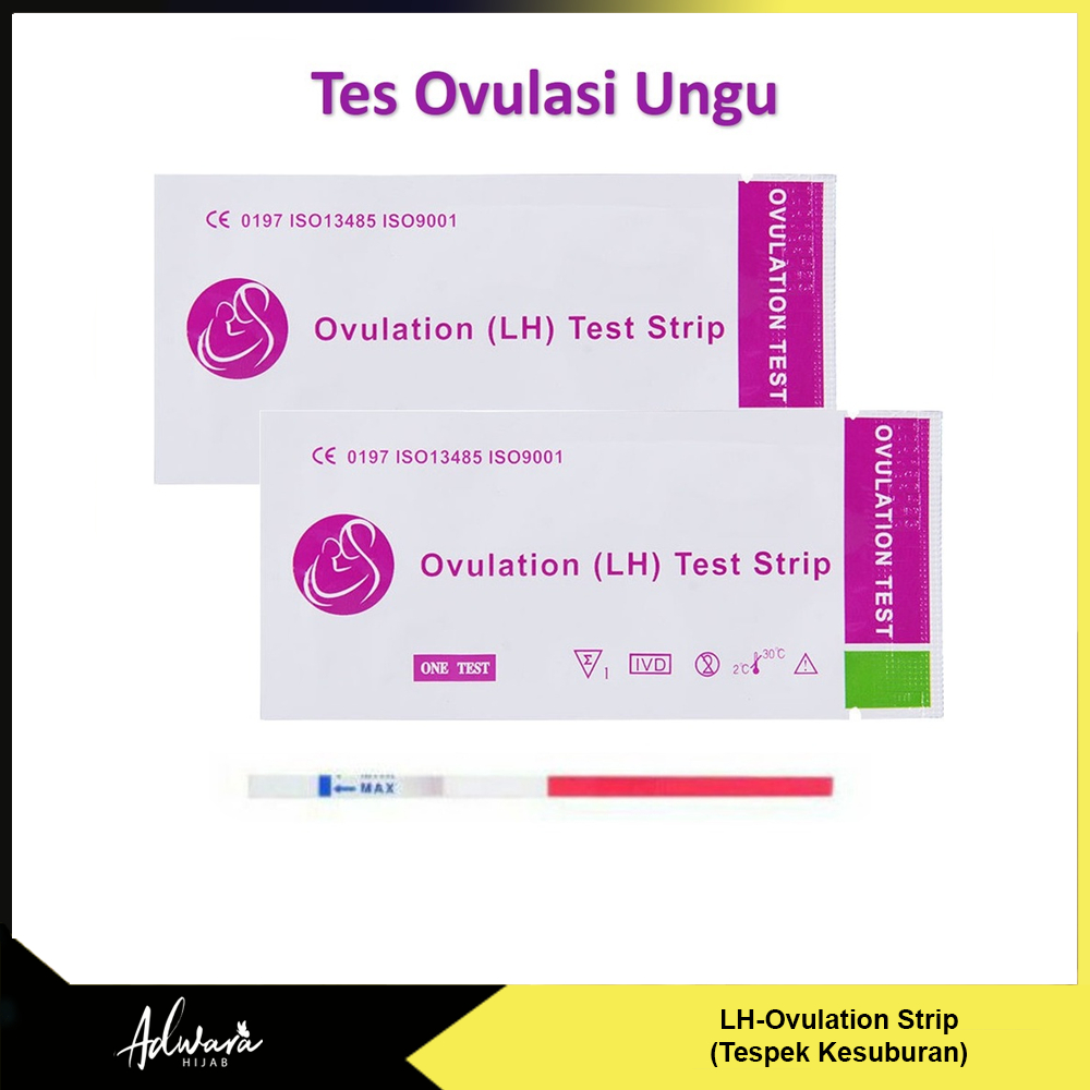 Ovulation LH Strip Test / Test Pack Kesuburan Wanita Ungu dan Pink