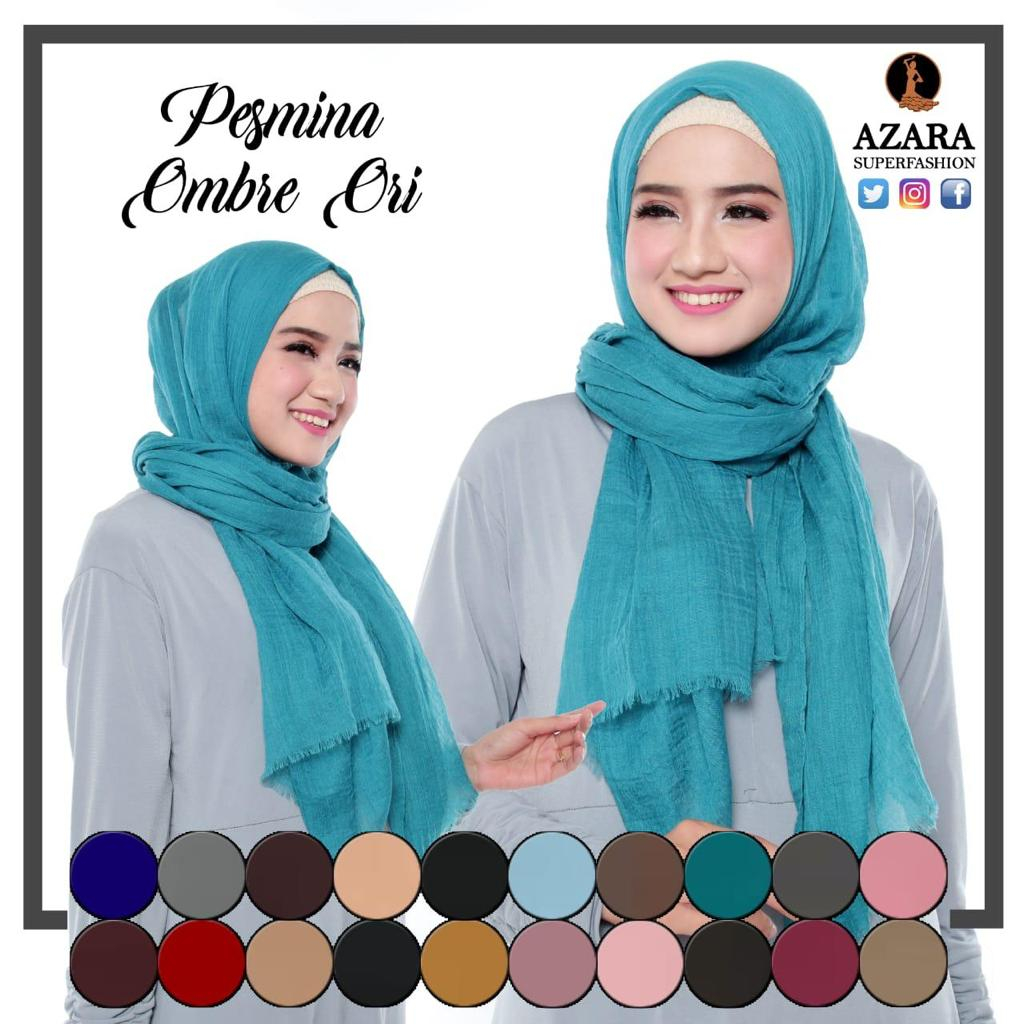 PASHMINA OMBRE IZABEL SCARF ALZARA ORI AZARA SUPERFASHION PESMINA PASHMINA CRINKLE CUCI GUDANG TERLARIS