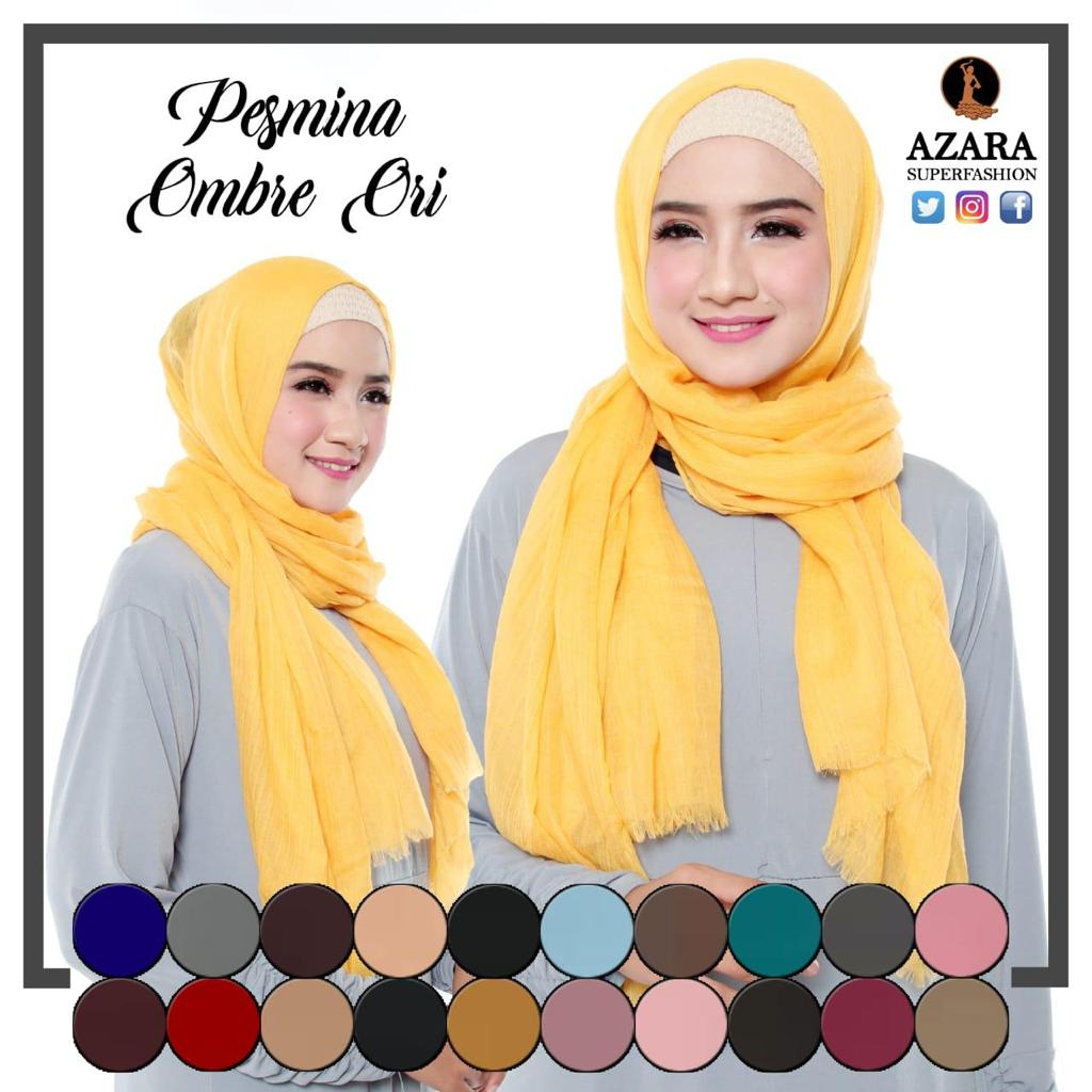 PASHMINA OMBRE IZABEL SCARF ALZARA ORI AZARA SUPERFASHION PESMINA PASHMINA CRINKLE CUCI GUDANG TERLARIS