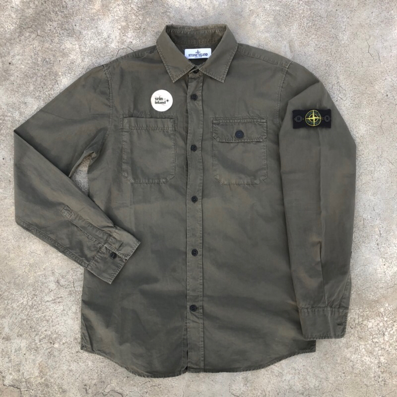 Stone Island Junior Overshirt Olive