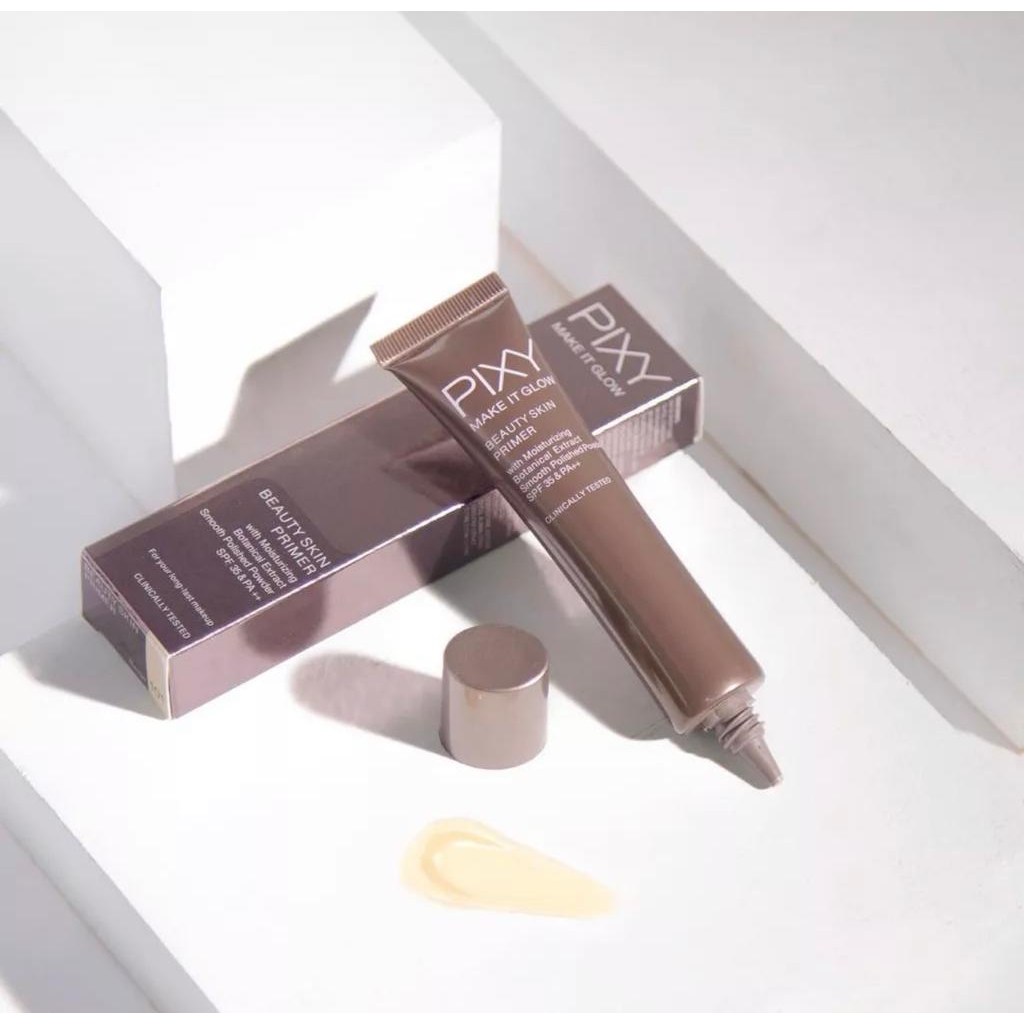 Pixy Make It Glow Beauty Skin Primer 25ml | KEMASAN COKLAT / Primer / Base Makeup / 101 Beige