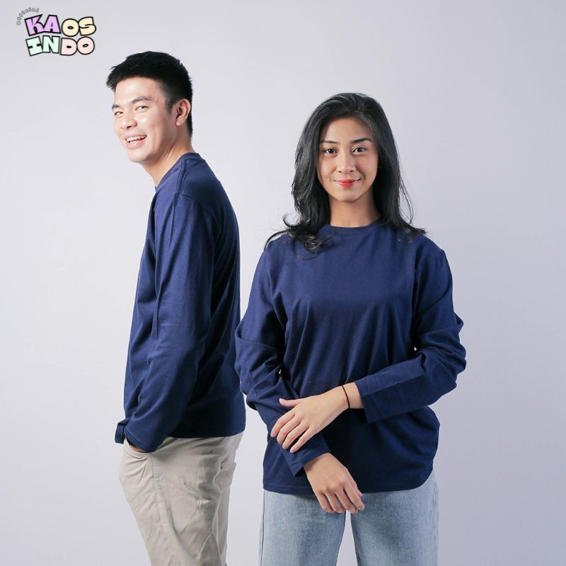 KAOS POLOS PREMIUM COTTON LENGAN PANJANG - KAOS POLOS LENGAN PANJANG PRIA WANITA