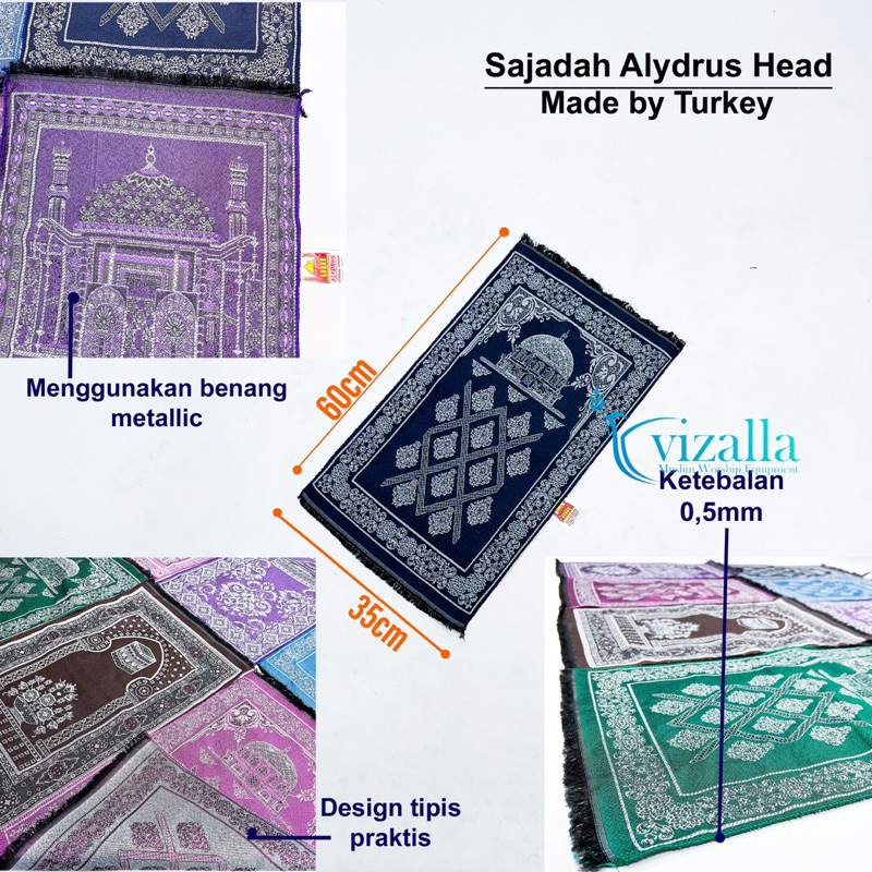 Sajadah Alydrus Rayon Head/ 60*35 Sajadah Kepala/ Grosir Sajadah