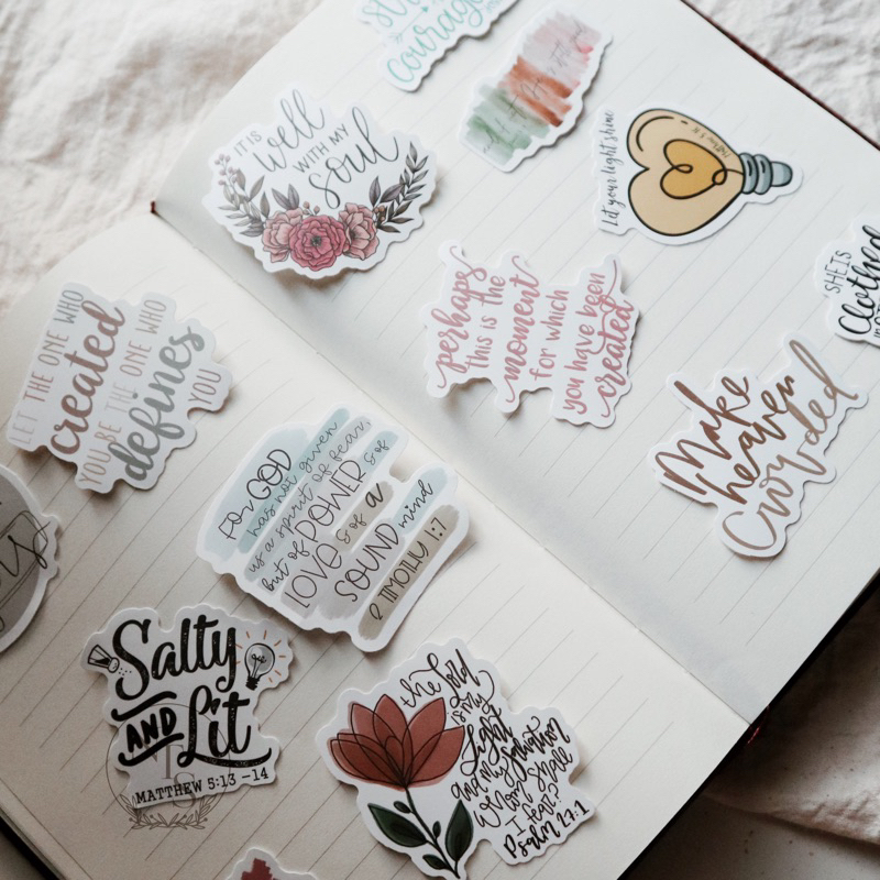 

Stiker Rohani Kristen Ayat Alkitab | Christian Bible Verse Stickers (1 pack)