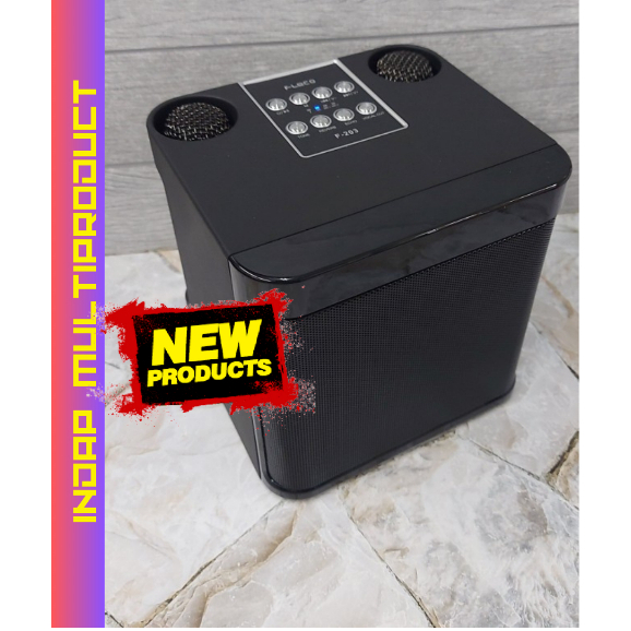 Speaker Bluetooth Fleco F-203 Gratis Double Microphone Karaoke