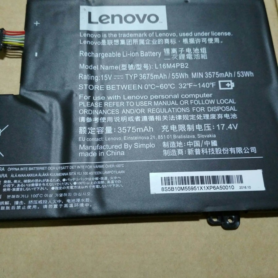 Baterai Lenovo Original 720s-14ikb V720-14 L16C4PB2 L16L4PB2 L16M4PB2