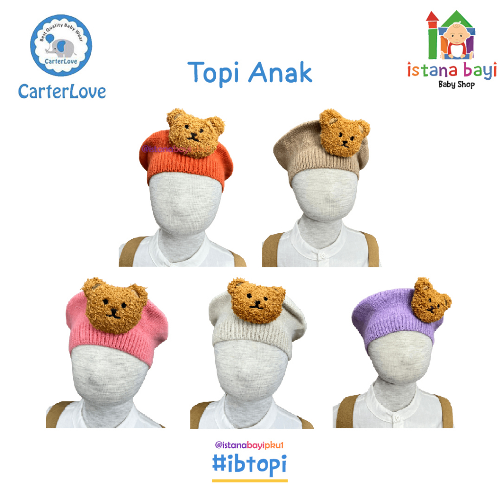 CARTERLOVE TOPI BARET BEAR UNISEX 5702-1 / KOREAN BABY HAT