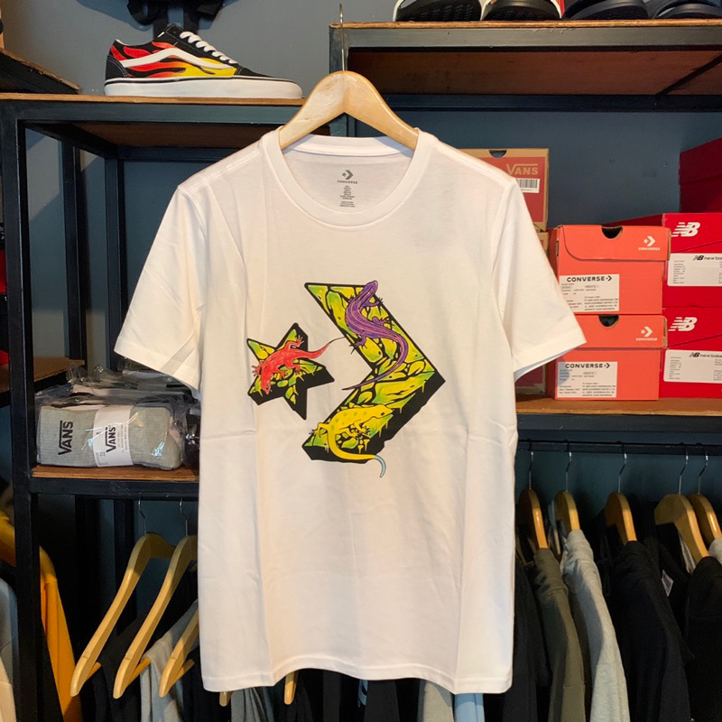 CONVERSE RSE STAR CHEVRON LIZARD GRAPHIC TEE ORIGINAL ( RESMI PT MAP )