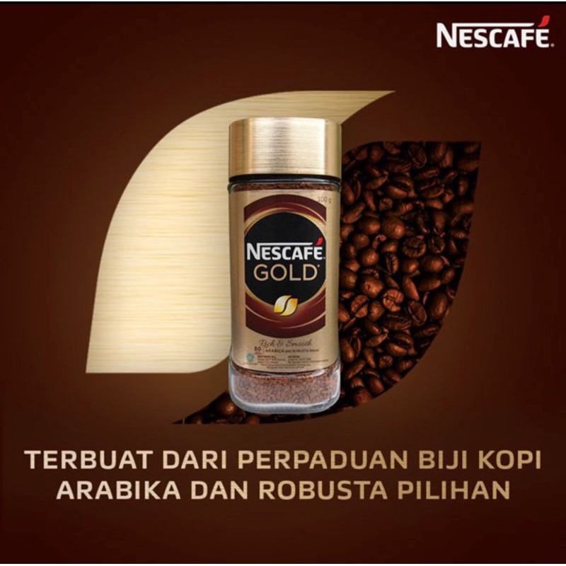 Nescafe Gold Kopi Instan Kopi Hitam 100g Jar