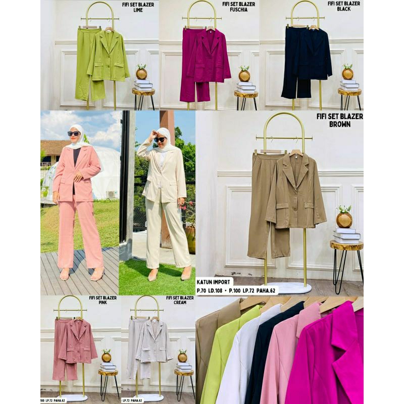 Set Blazer Fifi Set Blazer Katun Import Bangkok