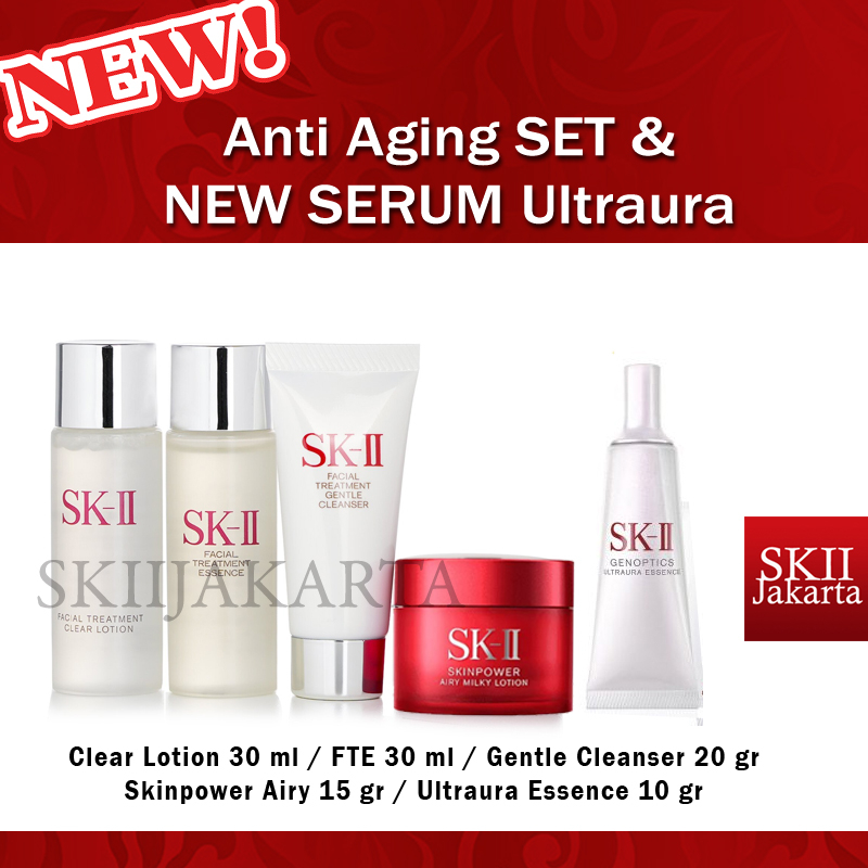 SK-II SKII SK II SK2 PITERA ANTI AGING SET DENGAN GENOPTICS ULTRAURA ESSENCE