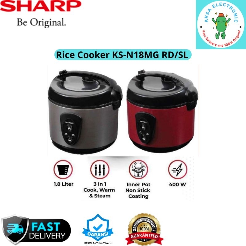 SHARP RICE COOKER KS-N18MG-SL