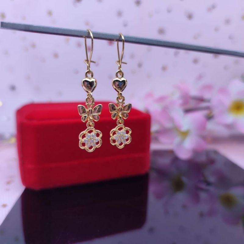 Anting Jepit dewasa korea Yaxiya lapis emas anti karat COD