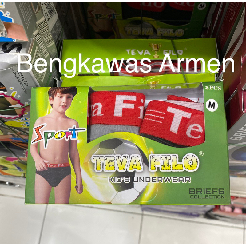 [3 PCS] TEVA FILO KIDS  606 - celana dalam anak laki laki SEGITIGA anak cowok teva filo anak