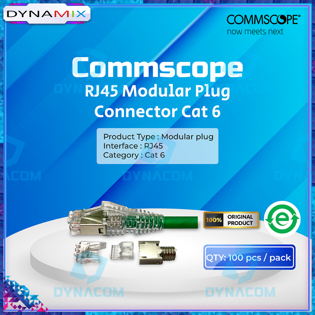 Konektor Commscope AMP RJ45 UTP Cat.6 | Connector LAN | Cat6 RJ 45 ORIGINAL