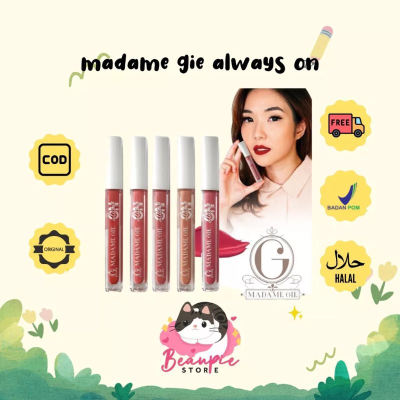 MADAME GIE ALWAYS ON LIP MATTE CREAM