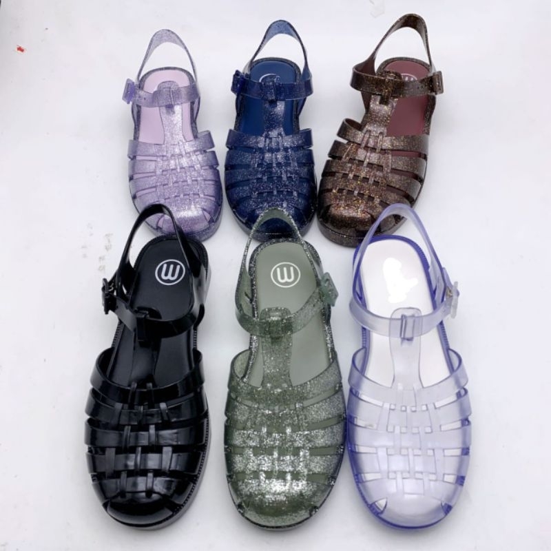 Meisha colour glitter/sandal ala mellisa/sandal jelly glitter