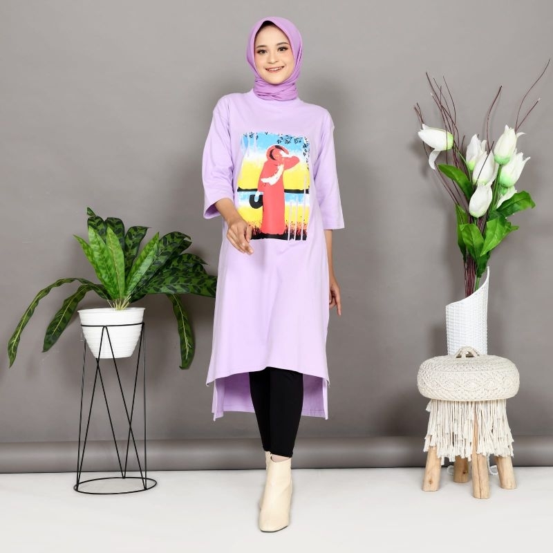 LONG TUNIK SABLON NEW CLARISA BiG Size ukuran L XL XXL 3XL 4XL