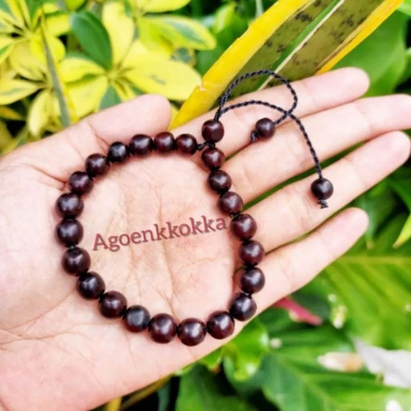 Grosir 10 pcs Gelang bulat 8 mili hitam kokka kaokah