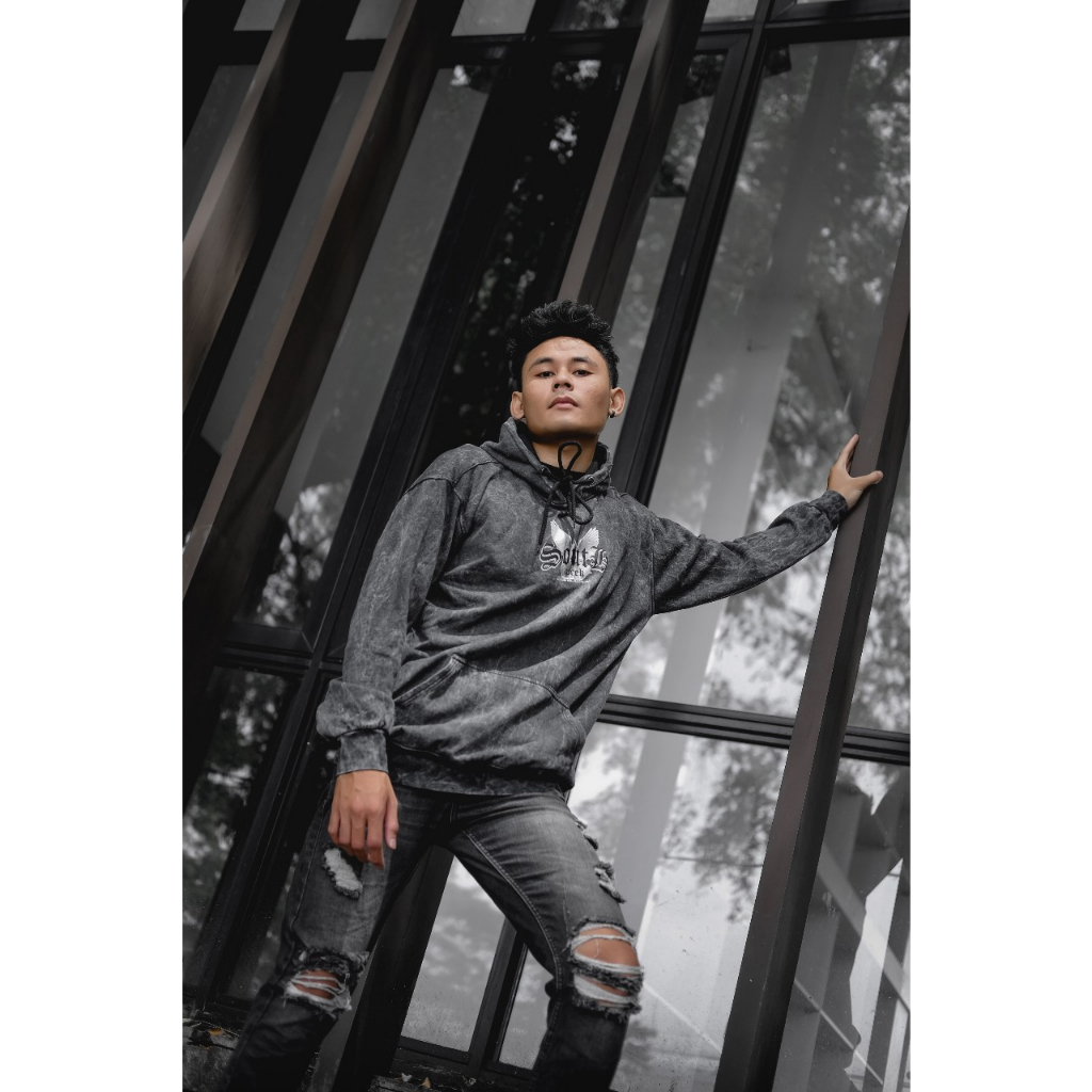 Jaket Sweater Hoodie Washed Distro Motif Tulisan Metal | Jaket Hoodie Sandwash Pria