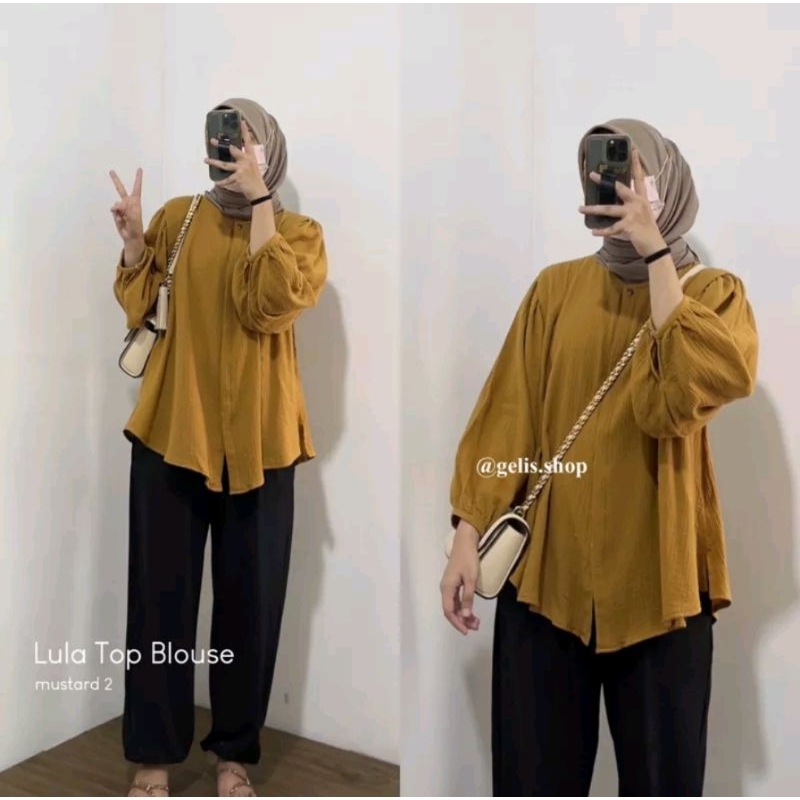 LULA TOP BLOUSE BY GELIS SHOP #RESELLER GELIS SHOP / BLOUSE WANITA KEKINIAN