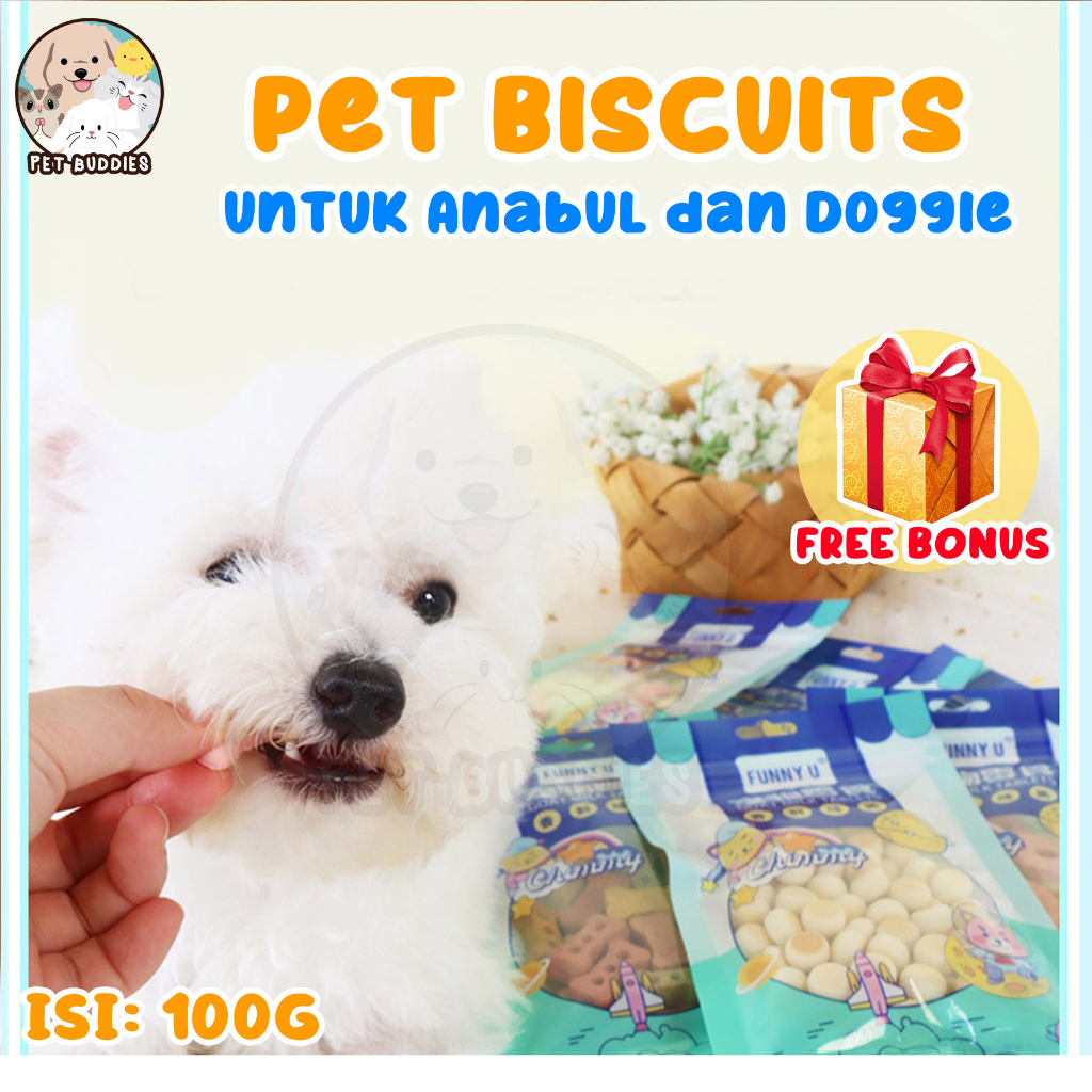 Pet Biscuit 100g Snack Kucing/Anjing Dental Cemilan Sehat Kesehatan Gigi