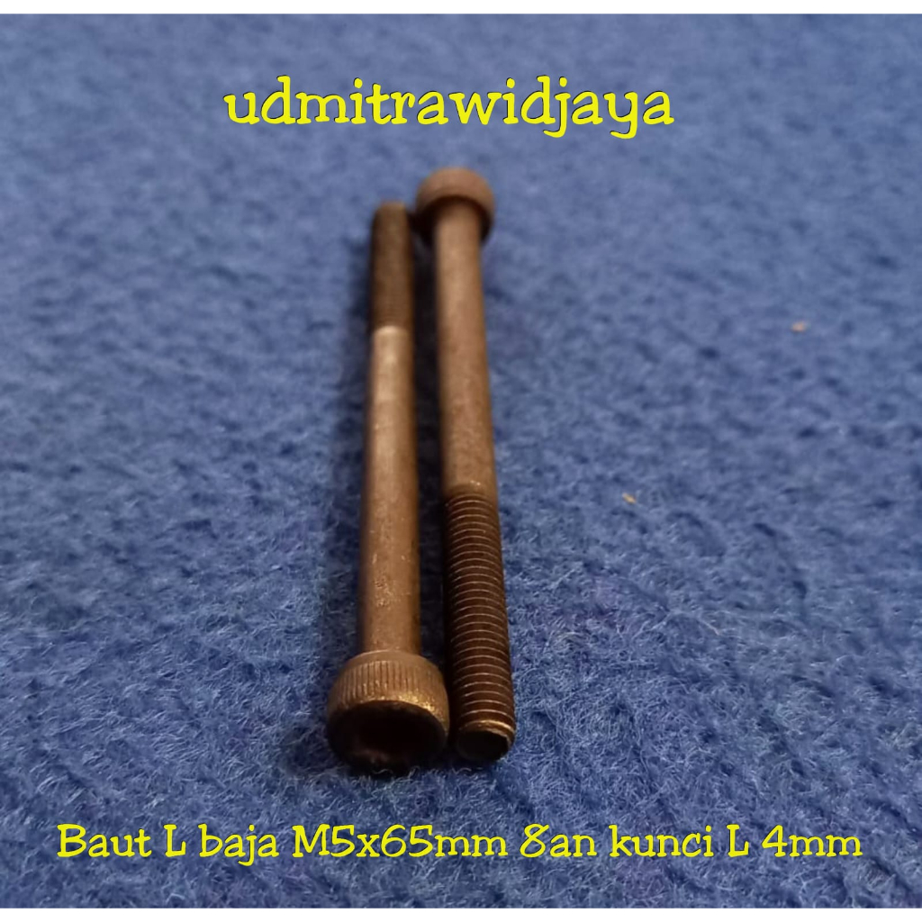 Baut L kunci 8 baut L baja 12.9 baut kunci L 4mm panjang 6,5cm 65mm baut Industri baut solenoid valve baut encoder baut support sensor diameter 5mm