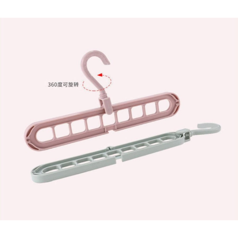 MAGIC HANGER BAJU 9 IN 1 / HANGER GANTUNGAN BAJU 9 IN 1 SEKAT / HANGER MULTIFUNGSI 9 IN 1