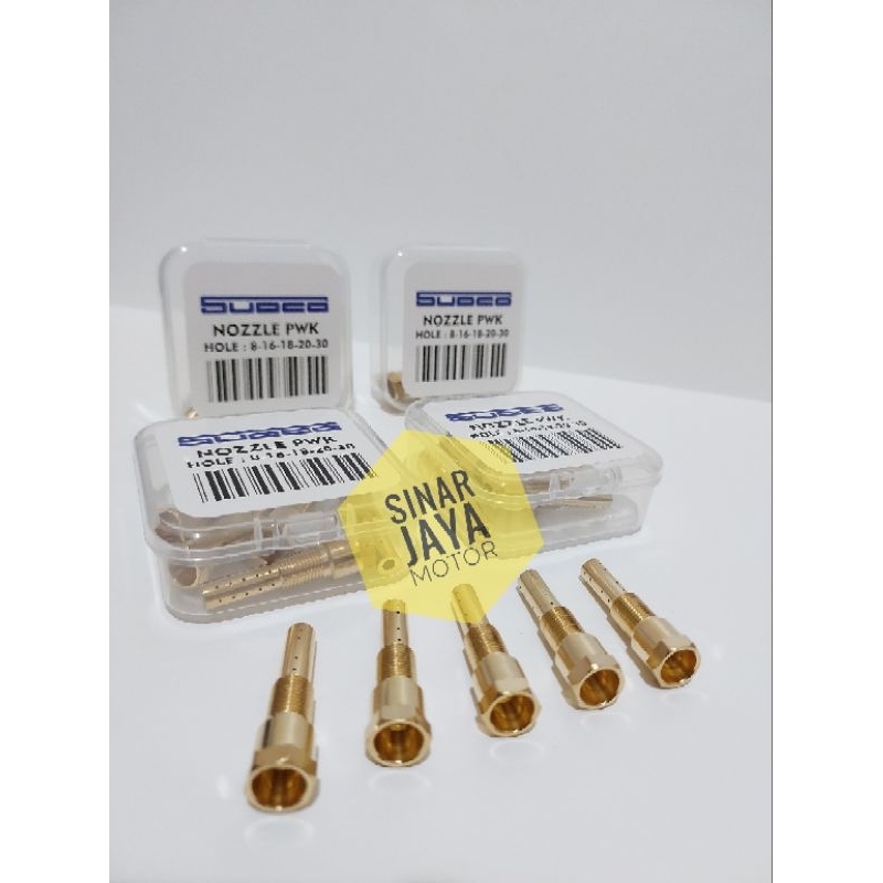 NOZZLE NOZEL SUDCO PWK PWM PAKETAN ISI 5PCS 8H 16H 18H 20H 30H KUNINGAN