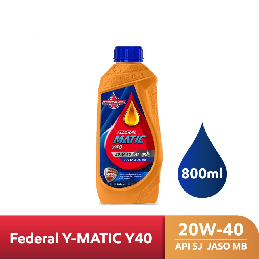 Oli Motor MAtic Federal Y Matic 20W 40 800ml Oli Motor Beat Scoopy Vario