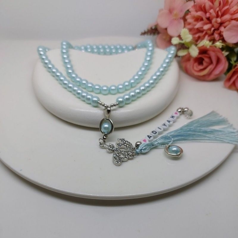 Tasbih CUSTOM mutiara sintetis 99 butir