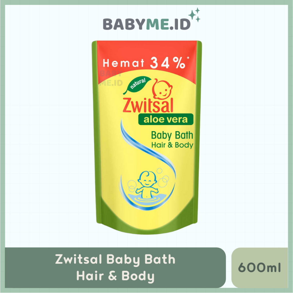 ZWITSAL Baby Bath Hair &amp; Body Aloevera Refill 600ml