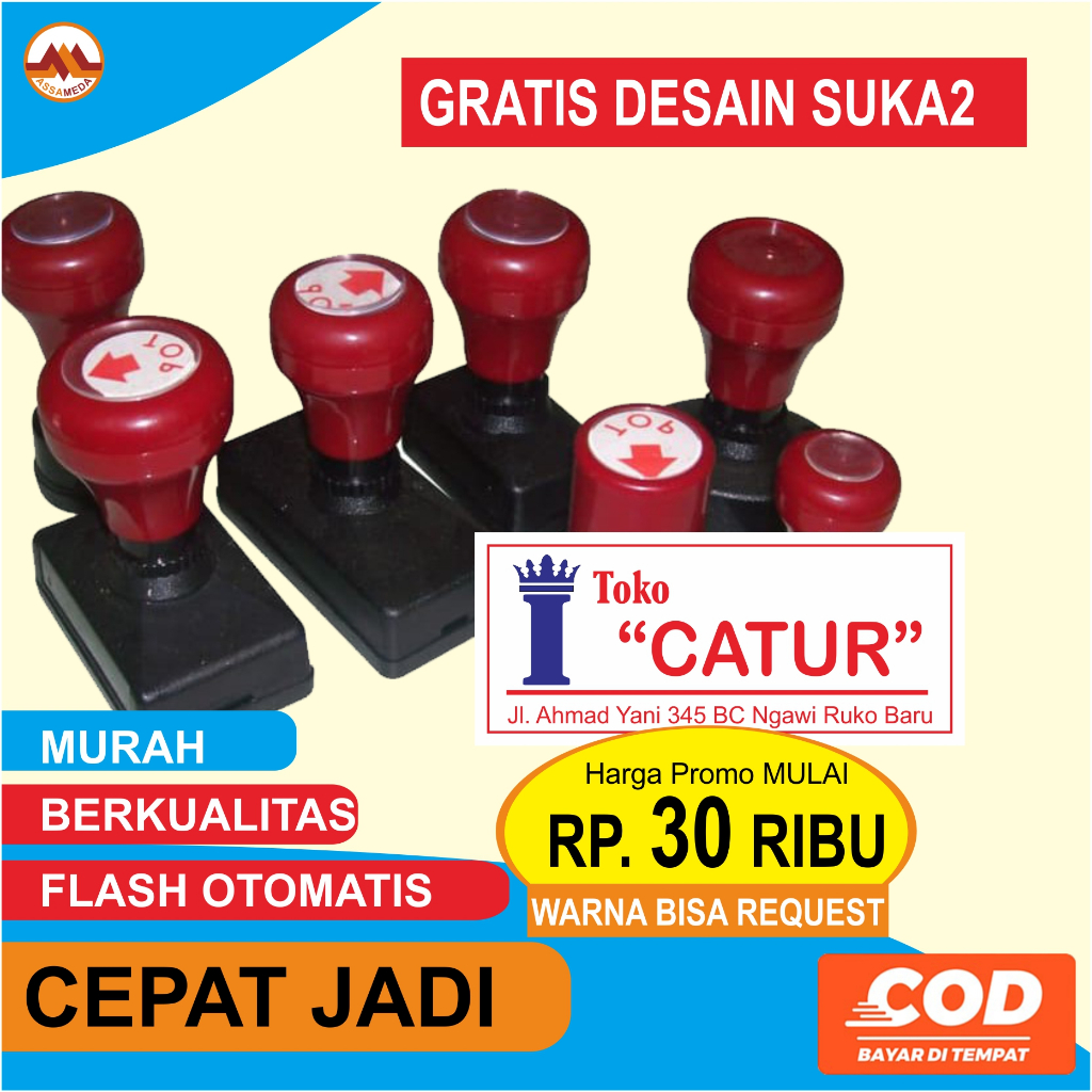 

STEMPEL KOTAK FLASH/WARNA/OTOMATIS