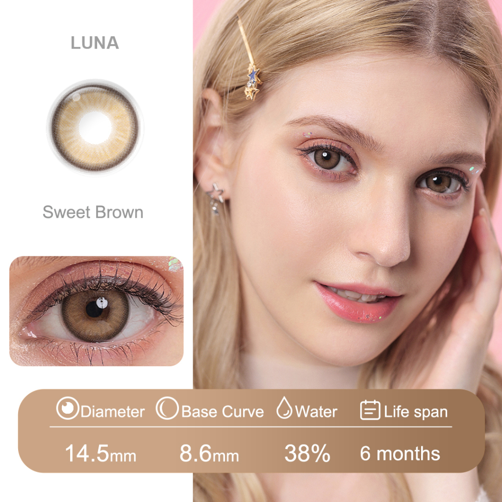 Magister Softlens Minus 14.5mm (0.00 s/d -6.00)  Soflen Minus Soflens Grey Softlens Brown softlens mata korea Softlens LUNA