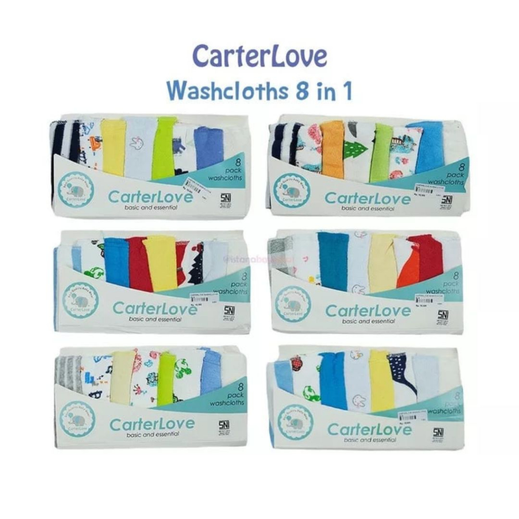 Carterlove Sapu Tangan / Washcloth Boy or Girl isi 8 pcs 389100