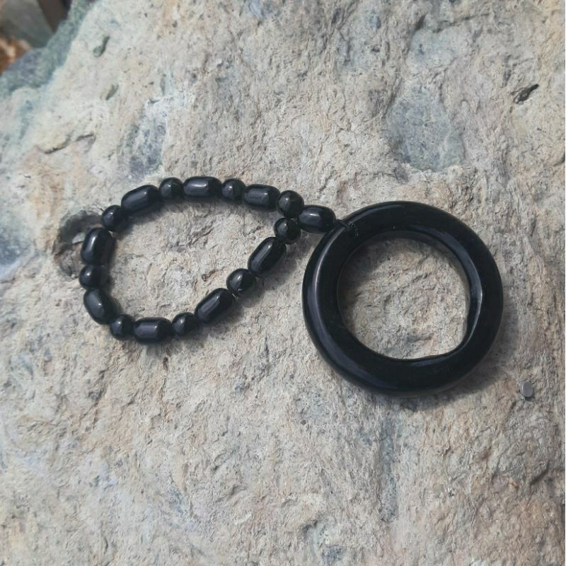 Gelang Set Giok Black Jade Aceh Kesehatan Natural