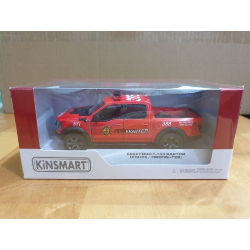 Kinsmart 2022 Ford F-150 Raptor Police/Fire