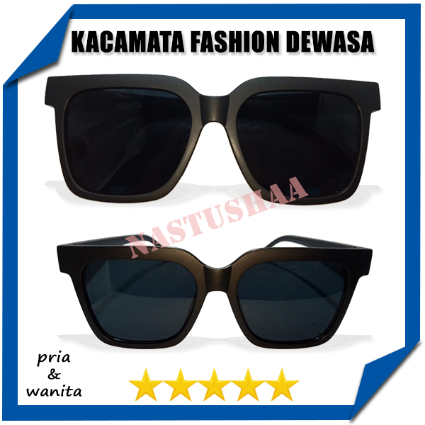 Kacamata Kotak Oversize Model Korean Style Kaca Mata Fashion Hitam Dewasa Lensa Anti Uv Cocok Dipakai Saat Berpergian